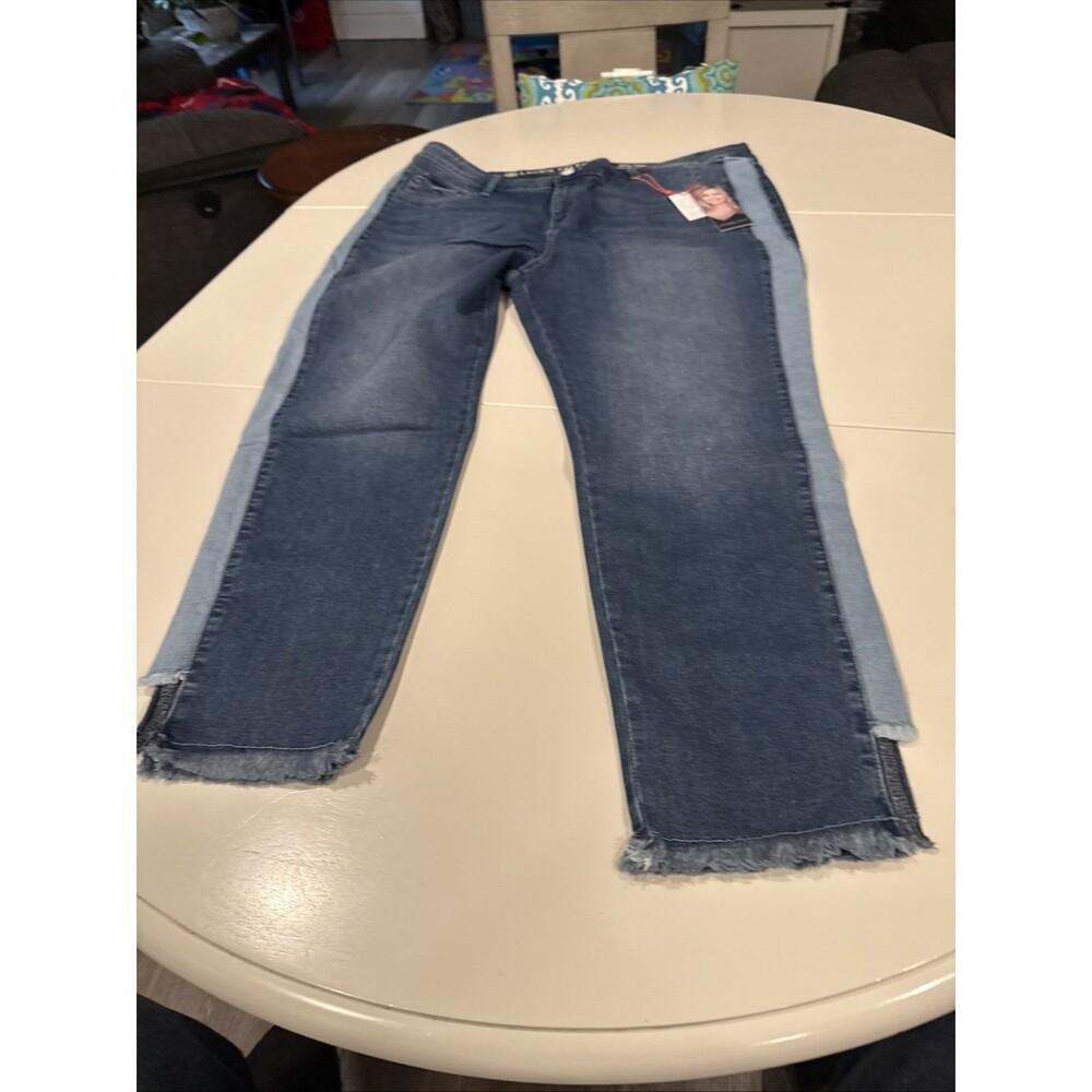 Laurie Felt Los Angeles Women Silky High Low Hem Vital Stretch Tech Jeans Sz 2x
